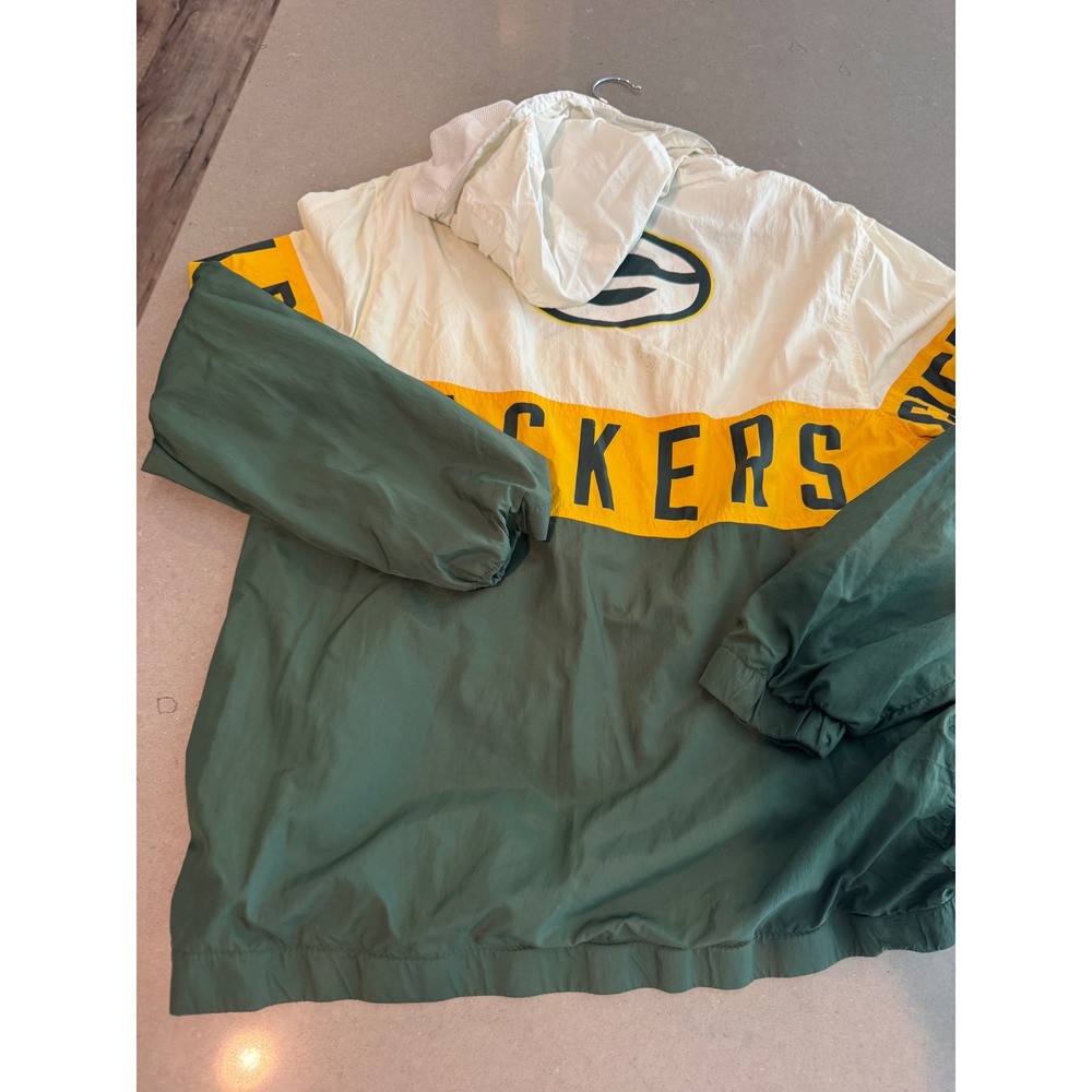 Green Bay Packers NFL Team Apparel Windbreaker Jacket Men's Size L - Picture 8 of 9